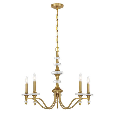 Champlain 5 Light Chandelier 23.5 Inch Tall and 28 Inch Wide by Savoy House - 1-1361-5-322