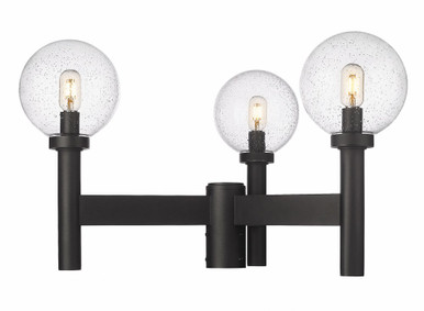 Laurent 3 Light Outdoor Post Mount Light 18 x 30 In by Z-Lite - 599MP3-BK