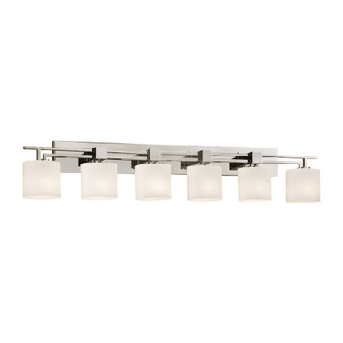 Fusion Aero 6 Light Opal Glass Vanity Light 56 Inch Wide by Justice Design - FSN-8706-30-OPAL