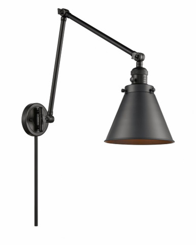 Franklin Restoration 1 Light Appalachian Swing Wall Sconce by Innovations - 238-BK-M13-BK