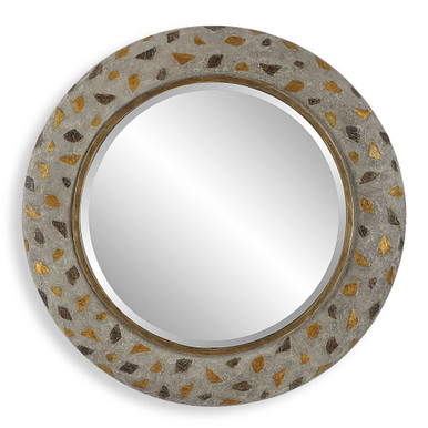 Copper Terrazzo Round Mirror 35 Inch Tall and 35 Inch Wide by Uttermost - 09921