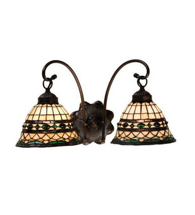 Tiffany Roman 2 Light Wall Sconce 18 Inch Wide by Meyda Tiffany - 18530