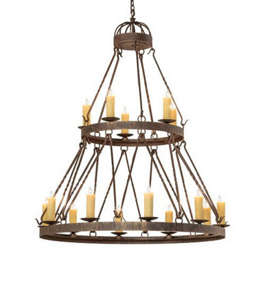 Lakeshore 15 Light 2 Tier Chandelier 63 x 48 Inches Wide by Meyda Tiffany - 243691