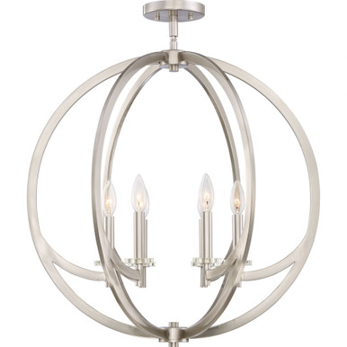 Orion 6 Light 24 Inch Wide Semi Flush Mount by Quoizel - ON1724BN