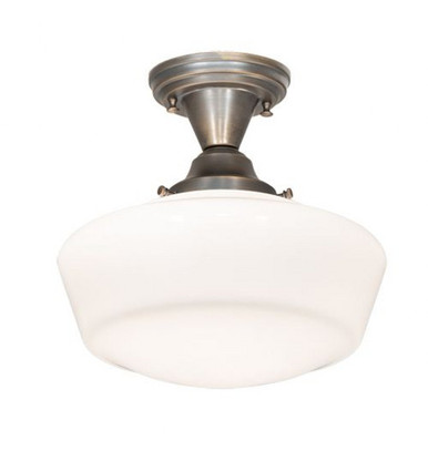 Revival Schoolhouse 1 Light 12 Inch Wide Semi Flush Mount by Meyda Tiffany - 219153