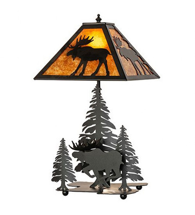 Lone Moose  1 Light Accent Lamp 21 Inch H and 11 Inch W by Meyda Tiffany - 270063