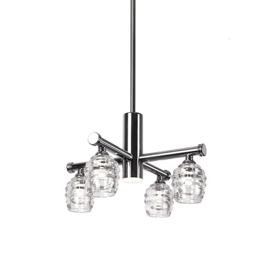 Honeycomb 5 Light Small Chandelier by Kuzco - CH52118-CH