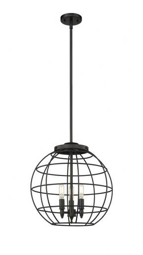 Lake Placid 3 Light Medium Pendant by Innovations - 221-3S-BK-CE-16-BK
