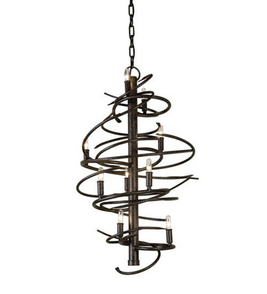Cyclone 9 Light Chandelier 36 x 18 Inches Wide by Meyda Tiffany - 117122