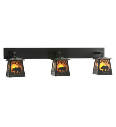 Bear at Dawn 3 Light Wall Sconce 12.5 x 48 Inches by Meyda Tiffany - 110745