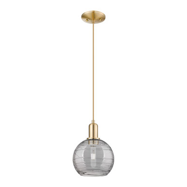 Athens Deco Swirl 1 Light Cord Hung Mini Pendant 10.7 X 8 by Innovations - 716-1P-CB-G1213-8CL