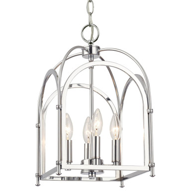 Kai 4 Light Pendant 17 Inch Tall and 10 Inch Wide by Crystorama - ED444114CH