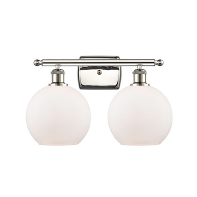 Athens 100W 2 LED Bath Vanity 11 Inch Tall and 18 Inch Wide by Innovations - 516-2W-G12-8-LED