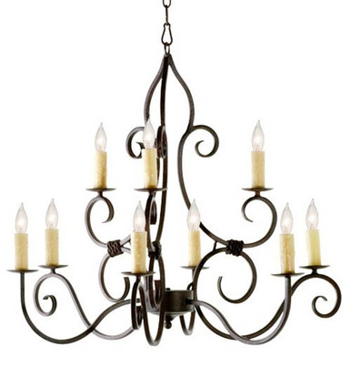 Clayton 9 Light Chandelier 33.5 x 36 Inches Wide by Meyda Tiffany - 116294
