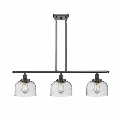 Bell 3 Light Stem hung Island 11 Inch Tall and 36 Inch Wide by Innovations - 916-3I-OB-G74