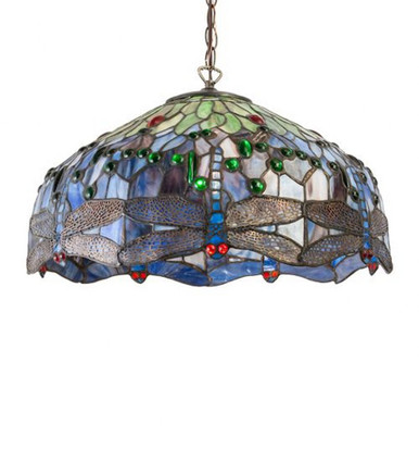 Dragonfly 1 Light Large Pendant by Meyda Tiffany - 31103