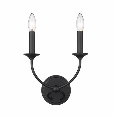 Arabella 2 Light Candle Style Wall Sconce by Z Lite - 3500-2S-MB