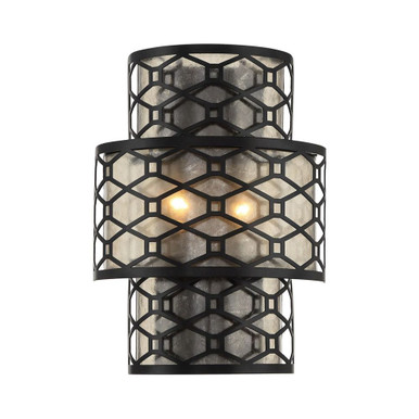 Mannheim 2 Light Wall Sconce 16 Inch Tall X 11.88 Inch Wide by Savoy House - L9-6102-2