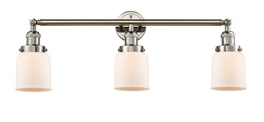 Bell 3 Light Bath Vanity 11 Inch Tall and 30 Inch Wide by Innovations - 205-PN-G51