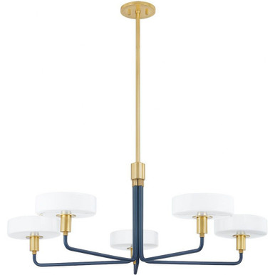 Aston 5 Light Oversized Chandelier by Mitzi - H886805-AGB/SBL