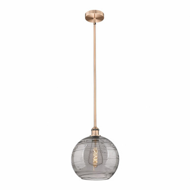 Athens Deco Swirl 1 Light Stem Mini Pendant 12.88 X 12 by Innovations - 616-1S-AC-G1213-12SM