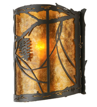 Whispering Pines 1 Light Wall Sconce 9.75 x 9 Inch by Meyda Tiffany - 114446