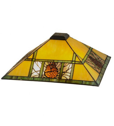 Pipecone Ridge 17 Inch Square Shade by Meyda Tiffany - 156887