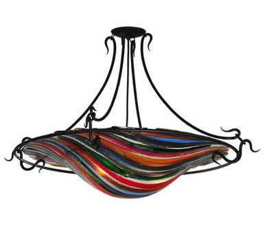 Metro Fusion Colori Del Arcobaleno 3 Light Semi Flush Mount by Meyda - 110963