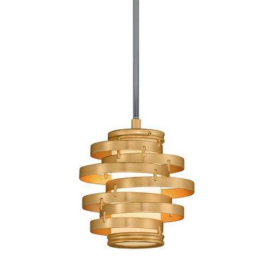 Vertigo 9.25 Inch 12W 1 Led Mini Pendant by Corbett - 225-41-GL
