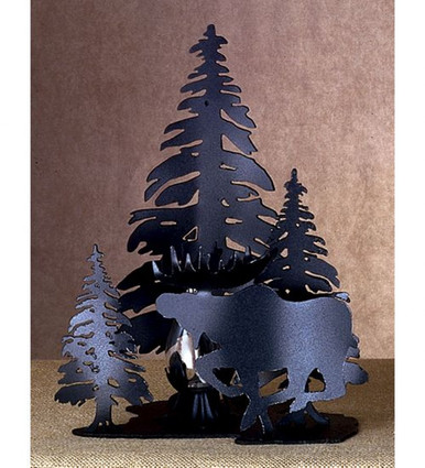 Moose on the Loose 12.5 Inch Candle Holder by Meyda Tiffany - 22367