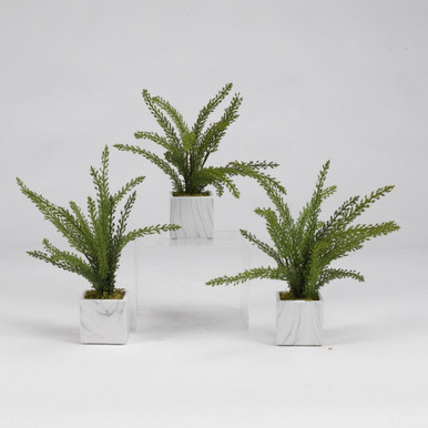 Heather Fern 11 Inch Cube Planter (Set of 3) by DW Silks - 189026