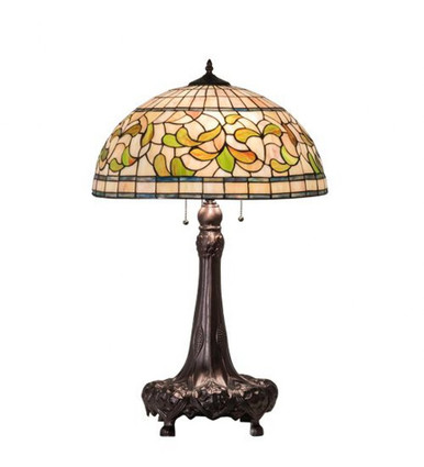 Tiffany Turning Leaf 31 Inch High Table Lamp by Meyda Tiffany - 230449