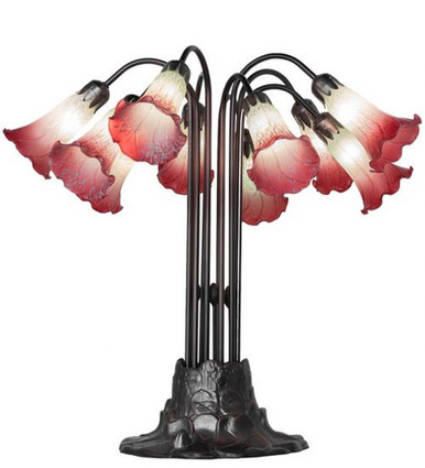 Pond Lily 10 Light Table Lamp 24 In H and 25 In W by Meyda Tiffany 185081 - 185081