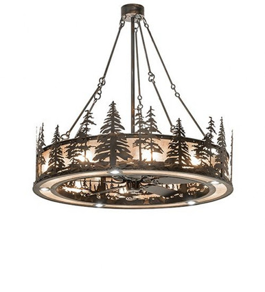 Tall Pines 10 Light Fandelier 57 In H and 56 In W by Meyda Tiffany - 246789