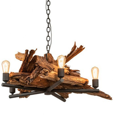 Driftwood 5 Light Chandelier 17 x 35 Inches Wide by Meyda Tiffany - 201247