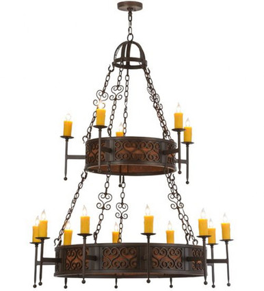 Toscano 15 Light 2 Tier Chandelier 66 x 48 Inch Wide by Meyda Tiffany - 145918