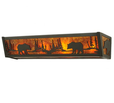 Bear at Lake 4 Light Bath Vanity 4.5 x 24.25 Inches by Meyda Tiffany - 113495