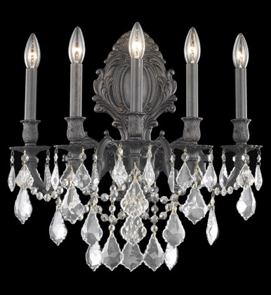 Monarch 5 Light Wall Sconce by Elegant - 9605W21