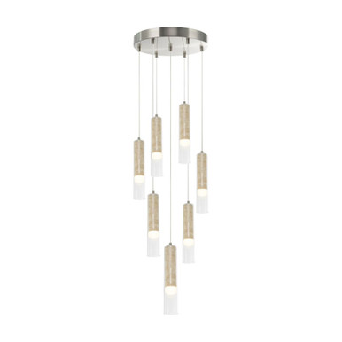 Zara 168W 7 LED Chandelier 14.8 Inch Tall and 12.6 Inch Wide by Artcraft - AC5107BN