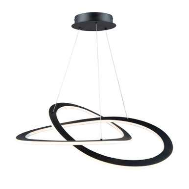 Wave 2 Light Medium Chandelier by Artcraft - AC7077BK