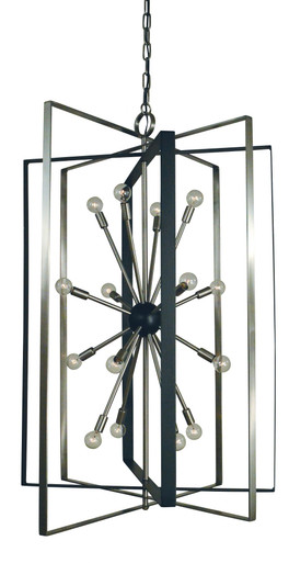 Interstellar 16 Light Large Foyer Chandelier by Framburg - L1092 BN/MBLACK