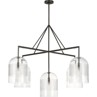 Leano 5W 5 LED Chandelier 52 Inch Wide by Visual Comfort Modern - SLCH636