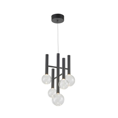 Terra 20W 5 LED Chandelier 16.5 Inch Tall and 12 Inch Wide by Artcraft - AC6855BK
