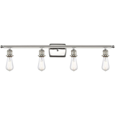 Bare Bulb 4 Light Bath Vanity 4.75 Inch Tall X 36 Inch Wide by Innovations - 516-4W