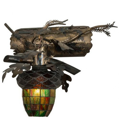 Oak Leaf & Acorn 1 Light Wall Sconce 15 x 20 Inches by Meyda Tiffany - 147100