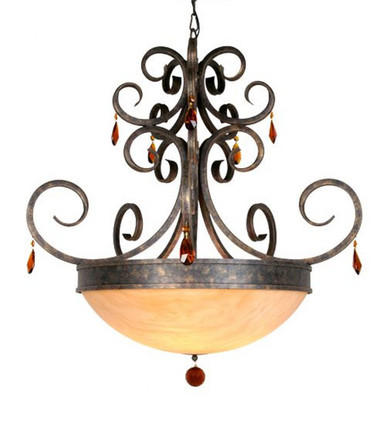 Serratina 5 Light Chandelier 42 x 36 Inches Wide by Meyda Tiffany - 200730