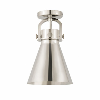 Newton Cone 1 Light 8 Inch Wide Steel Flush Mount by Innovations - 410-1F-M411-8