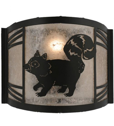 Raccoon on the Loose Left 12W 1 LED Left Wall Sconce by Meyda - 157300