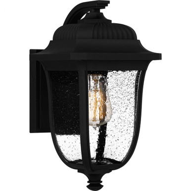 Mulberry 1 Light Outdoor Wall Lantern 14 Inch Tall by Quoizel - MUL8408MBK