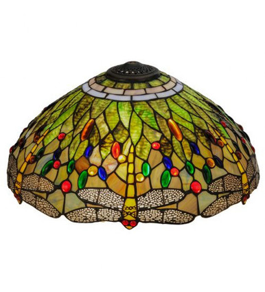 Tiffany Hanging Head Dragonfly 18 Inch Wide Shade by Meyda Tiffany - 118846
